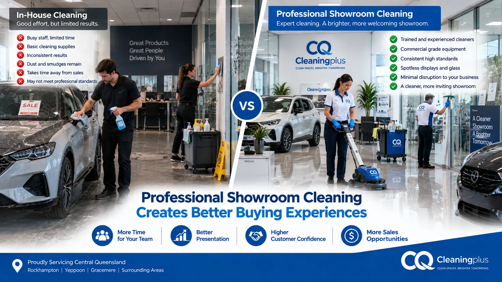 Showroom Cleaning Services 9 Powerful Reasons a Professionally Clean Showroom Helps Win More Customers in Central Queensland